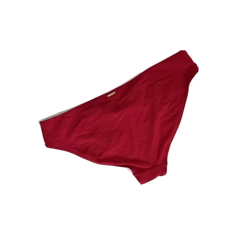 Sea Level Australia Ribbed Bikini Bottoms Red Swimsuit Women's 12